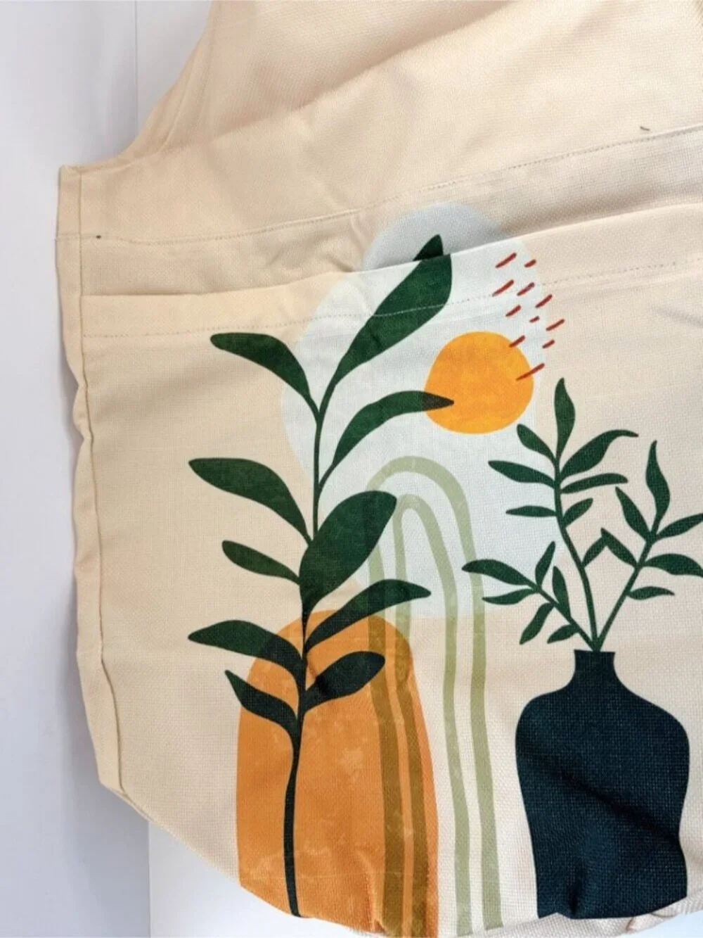 Yoga Mat Carrier Bag Boho Plants Tote Shoulder Gym Pilates Pocket Bag